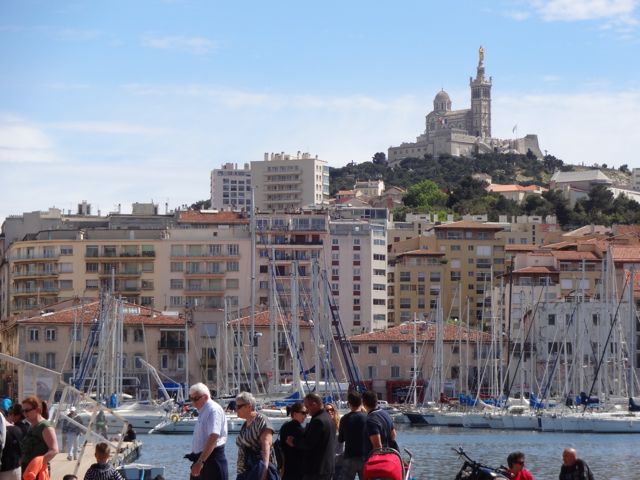 Notre Dame de la Garde seen from the Vieux Port