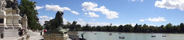 Panoramic of the Parque del Retiro