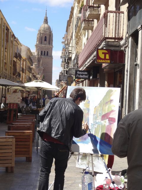 Artists on the streets of Salamanca