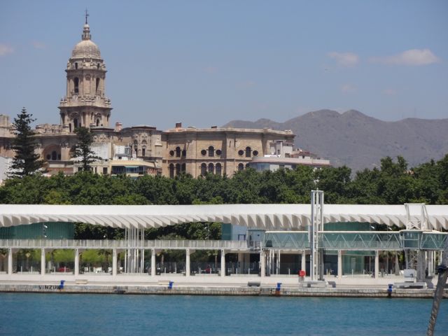 Puerto de Málaga with the Catedral