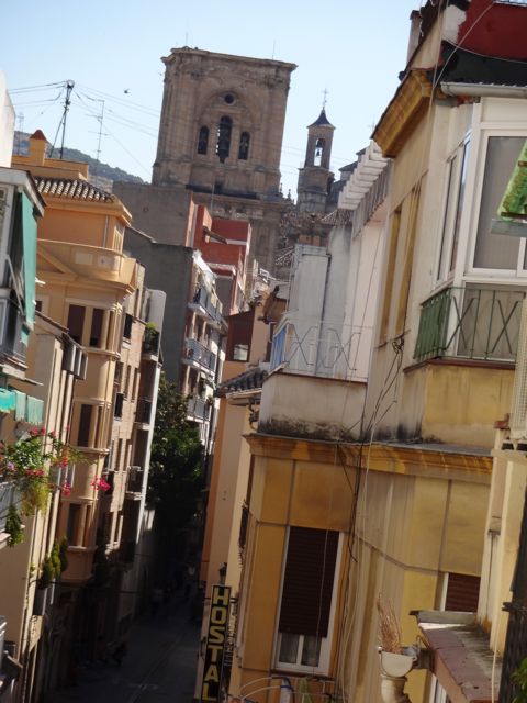 Streets of Granada with the Catedral