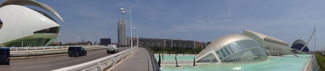 Panoramic of the Ciudad de las Artes y las Ciencias