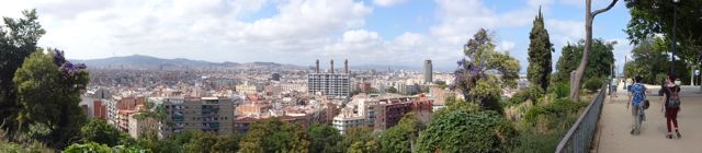 Panoramic of Barcelona as seen from Parc de Montjuïc