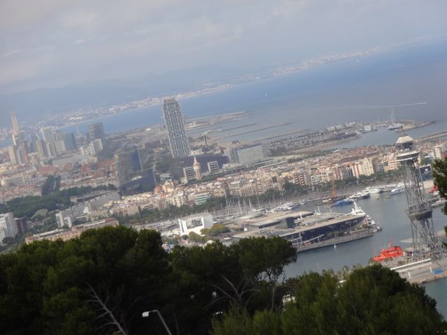 Puerto de Barcelona as seen from Parc de Montjuïc