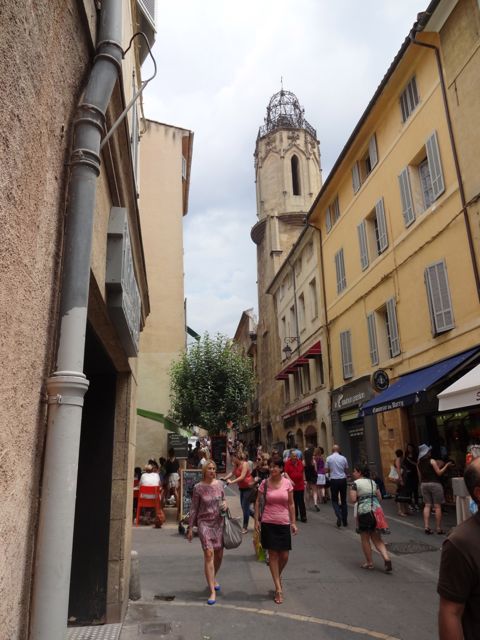 Streets of Aix with Eglise du Saint Esprit