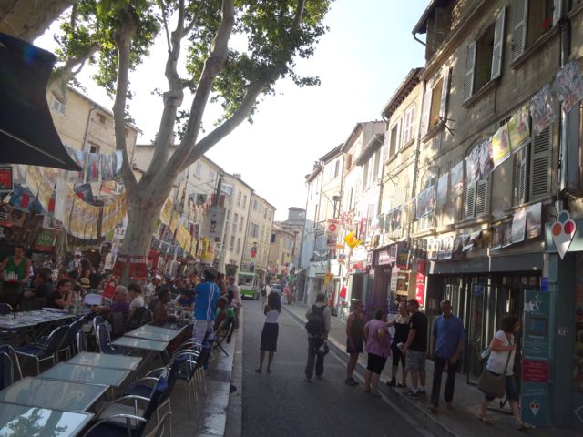 Streets of Avignon during the Festival d'Avignon