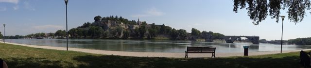 Panoramic of Avignon on the Rhône