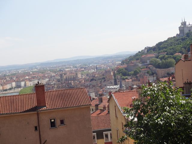 Looking out over Lyon from la Croix Rousse