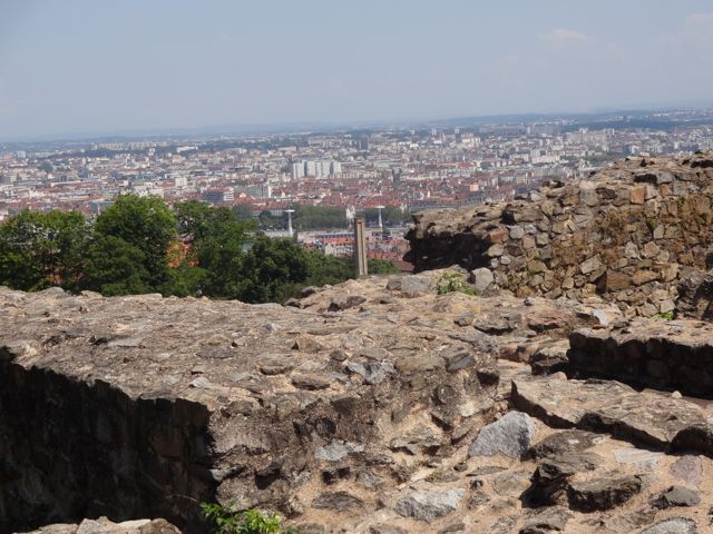 View of Lyon from the ancient Roman Ruins