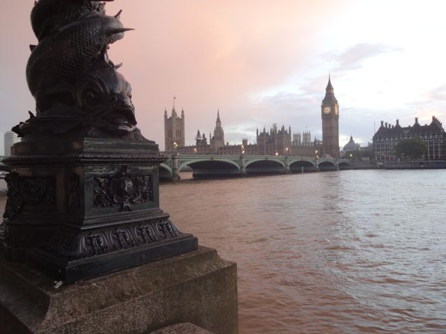 Westminster Palace at sunset