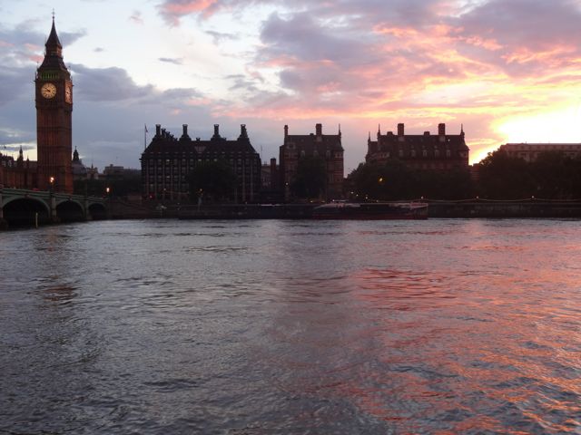 The Thames at sunset