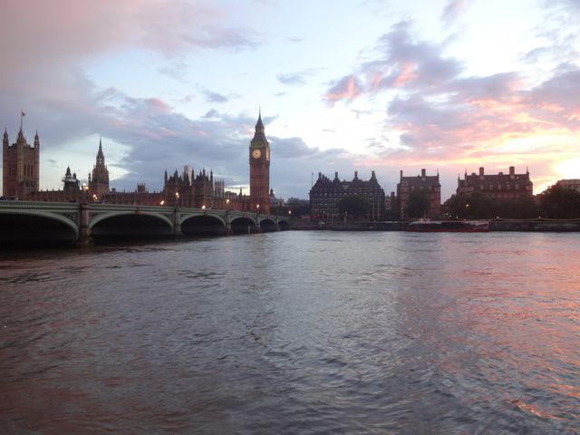 The Thames at sunset