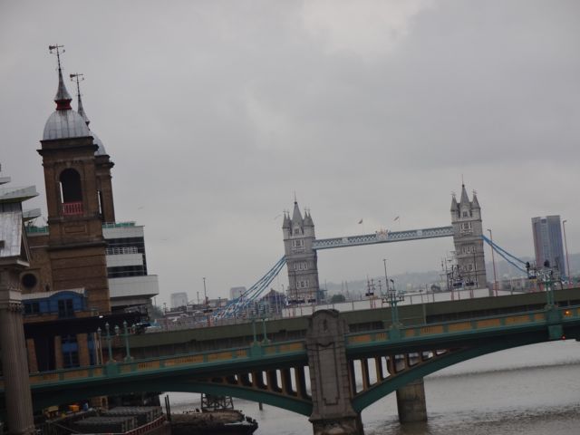 Looking out towards Tower Bridge