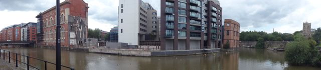 Panoramic of Bristol on the Floating Harbour