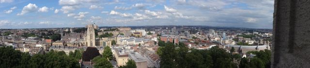 Panoramic of Bristol from above