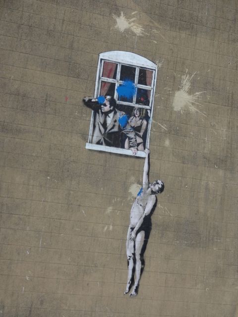 Naked Man image - a Banksy original