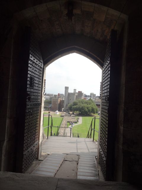 The view of the Cardiff Castle from the Norman Keep
