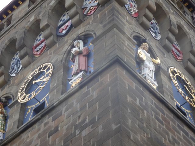 Detail of the Clock Tower of the Cardiff Castle