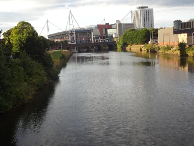 The Millennium Stadium on the River Taff