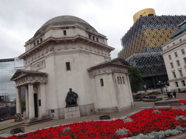 Hall of Memory with the Library of Birmingham behind