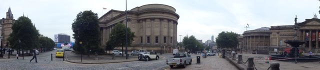 Panoramic of Liverpool. St George's Hall, Liverpool Library and the Walker Art Gallery
