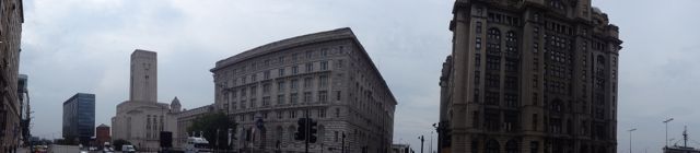 Panoramic of waterside Liverpool