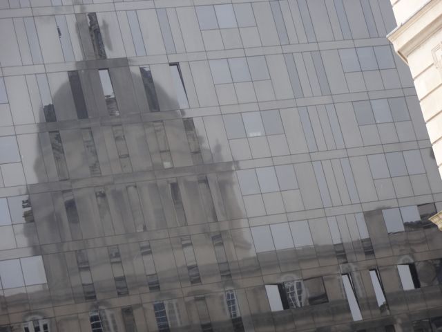Open Eye Gallery with the reflection of the Docks of Liverpool