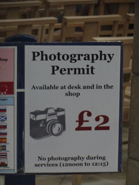Ridiculous photography permit - not adhered to