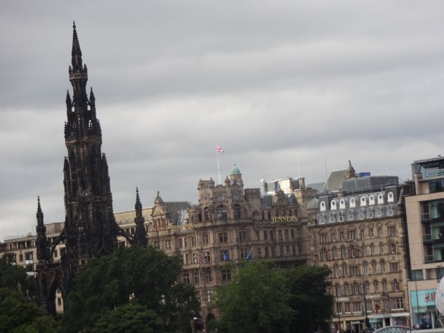The Scott Monument with Edinburgh behind