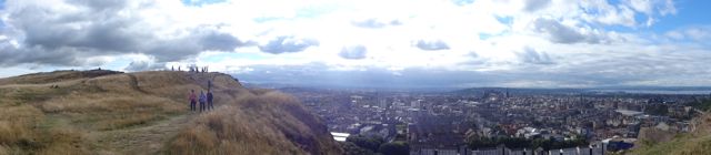 A panoramic of Edinburgh as seen from Salisburg Crags