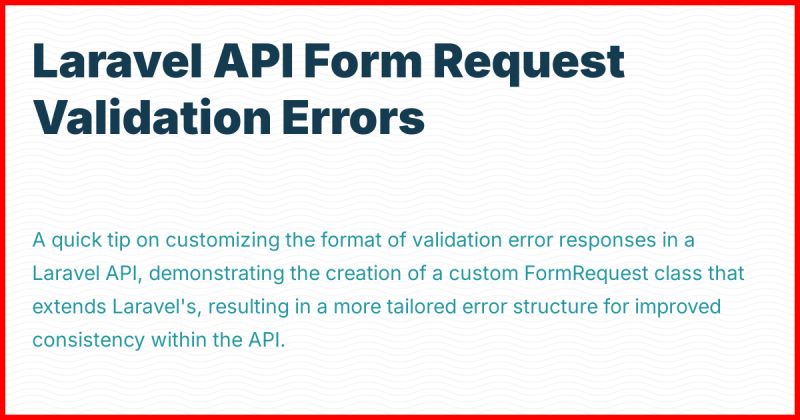 Fix Error Customizing Laravel Api Validation Error Responses For - Dark Patterns - Professional 4K Collection