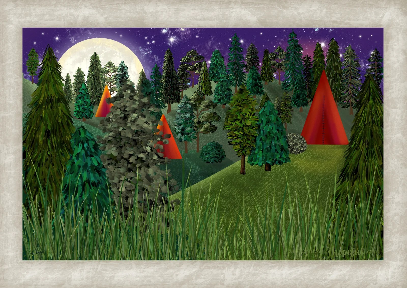 CH52art Camping, Digital painting