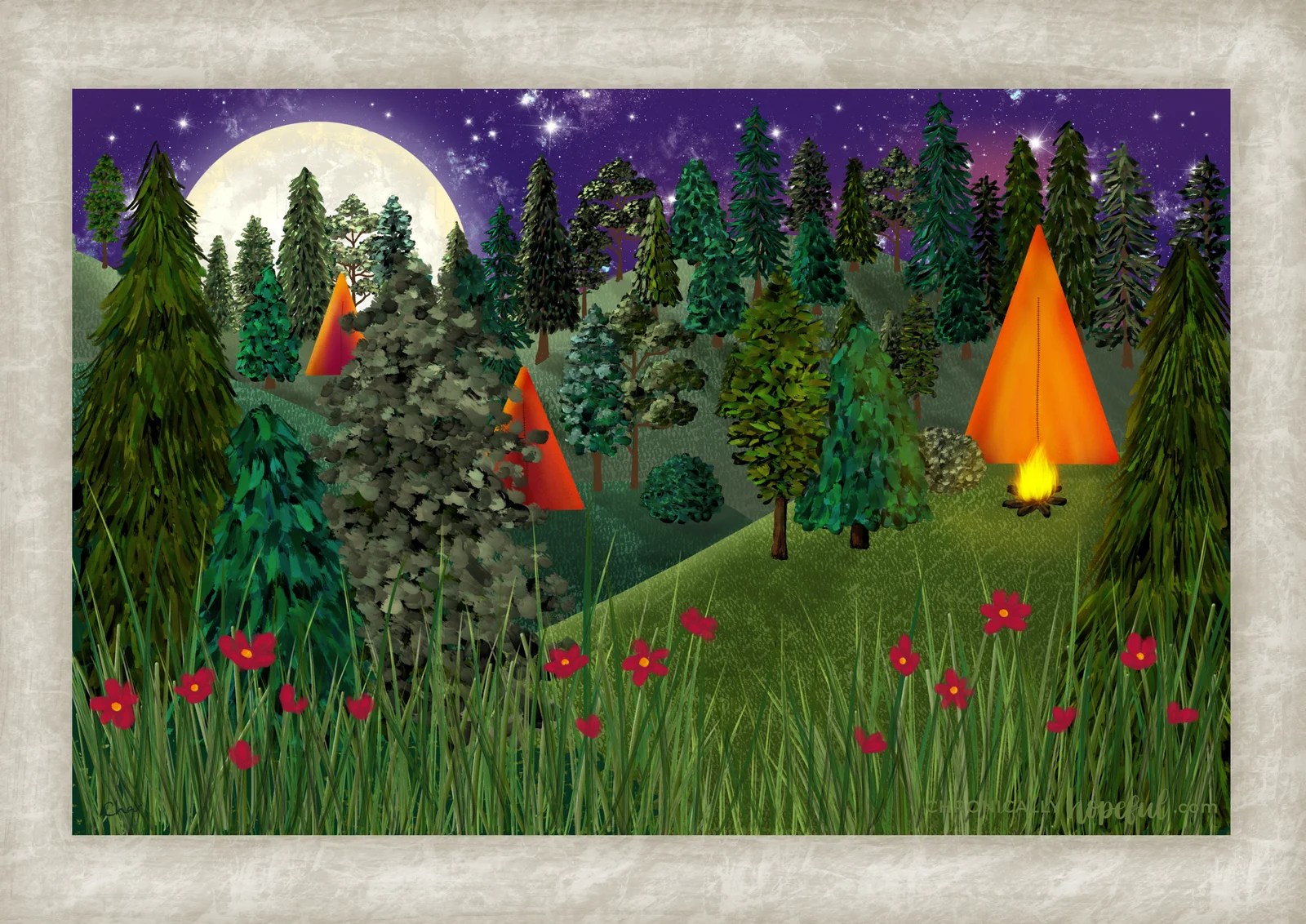 CH52art Camping, Digital painting