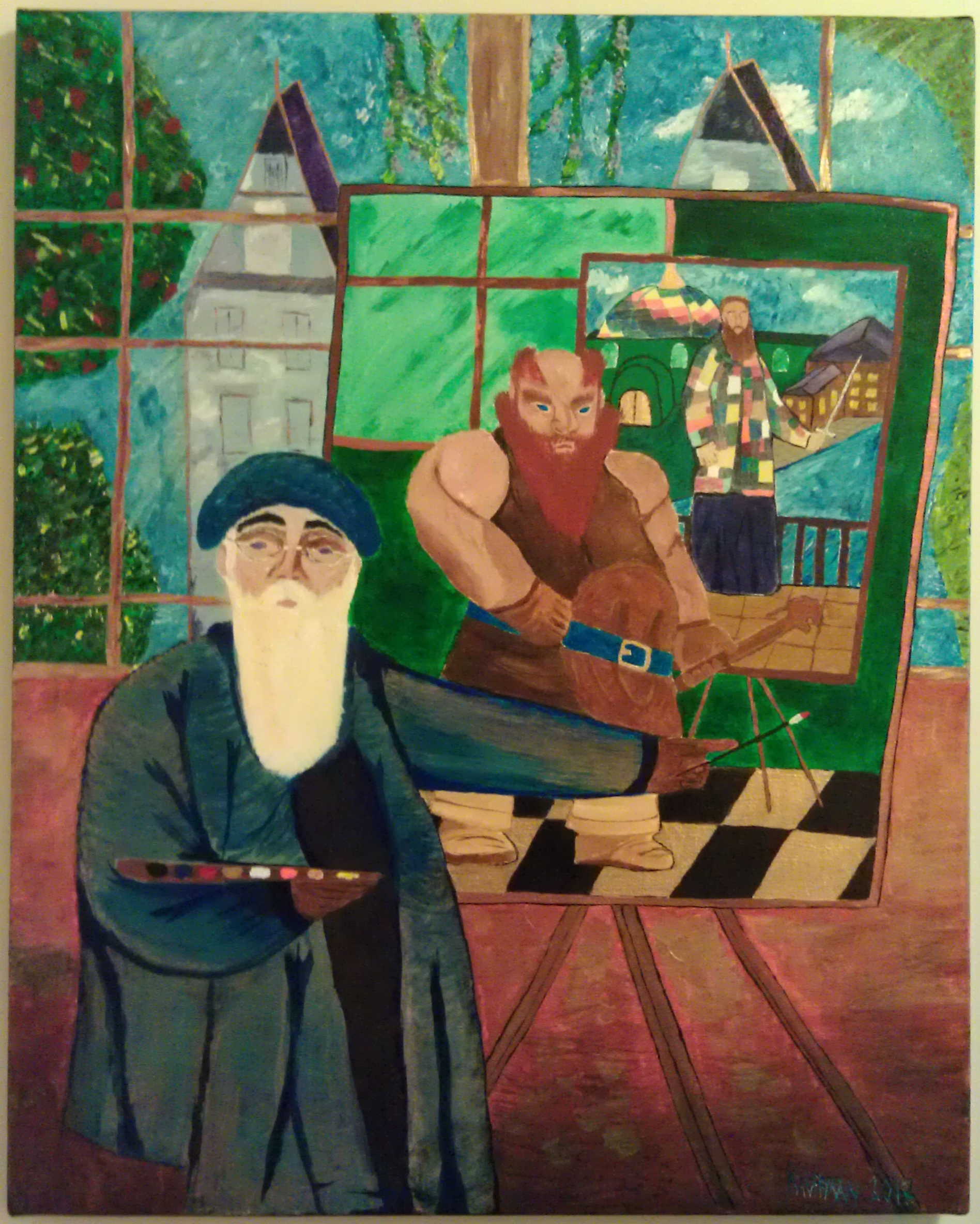 Prince Kulor's Painting of the Professor in the Workshop (After Pissarro)