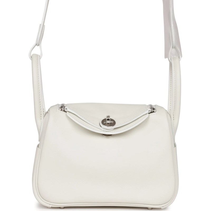 Her Mini Lindy White Swift Palladium Hardware Her Mini Lindy White Swift Palladium Hardware