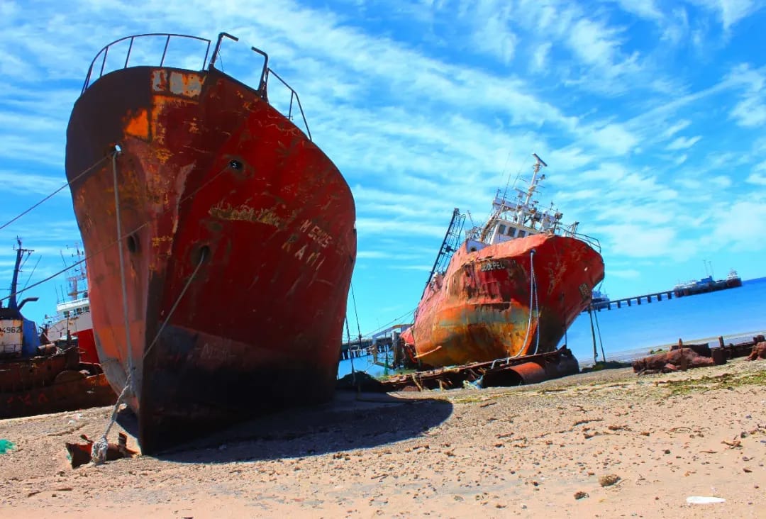 Avanzan gestiones para habilitar el desguace de buques varados en el Muelle Storni
