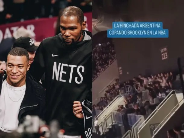 No tiene paz: Mbappé fue a ver un partido de la NBA y desde la tribuna le cantaron «Muchachos» como en la gran final de Qatar