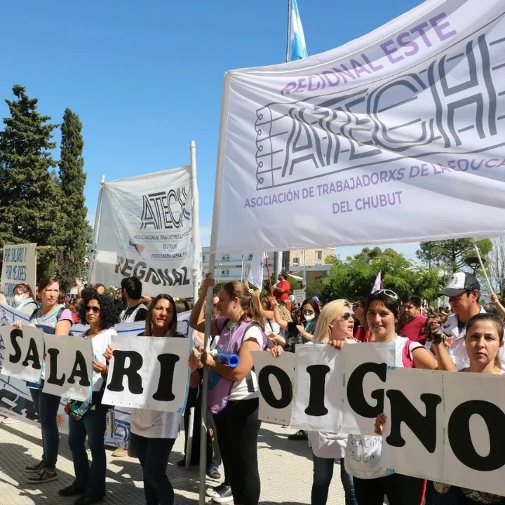 Clases en Chubut: Para ATECH el 38% en 6 meses es insuficiente y convoca a asambleas