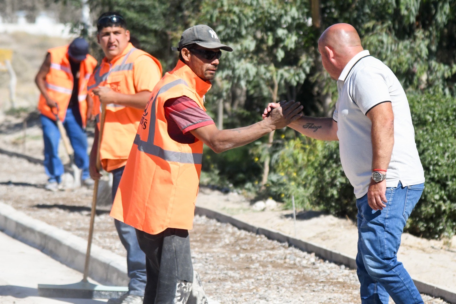 El Parque Houssay va tomando forma: Sastre recorrió las obras en ejecución