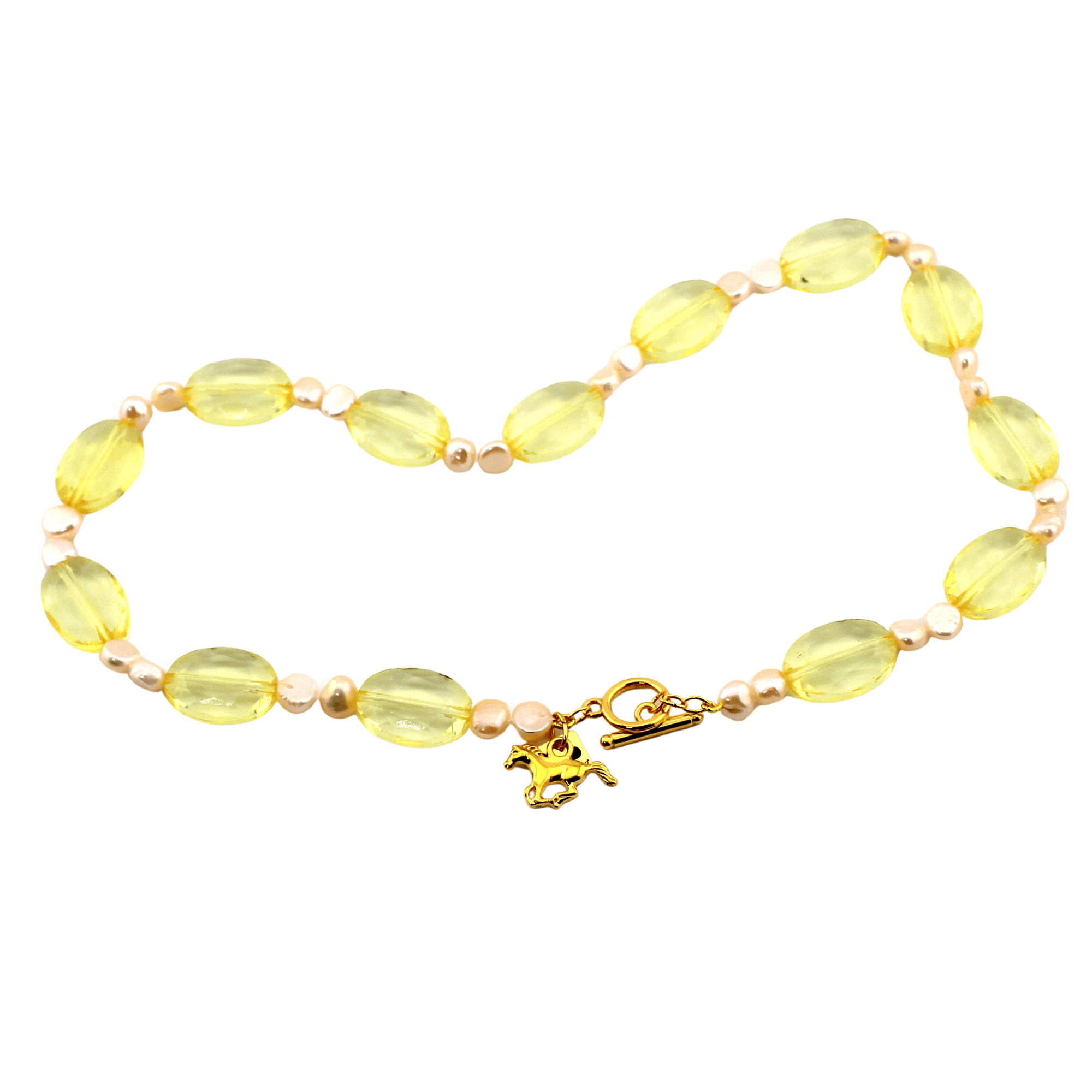 Collier Breloques Vintage Perles Et Lucite - Longueur 41-45 Cm, Occasion Bon état