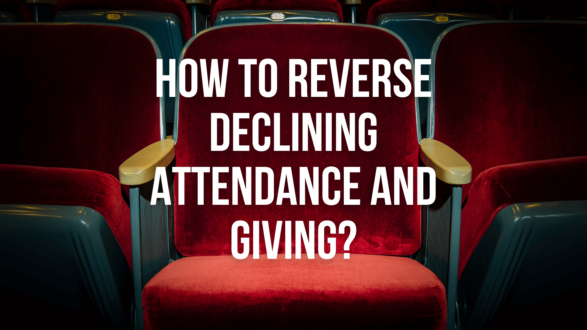 low Sunday attendance and low giving at church