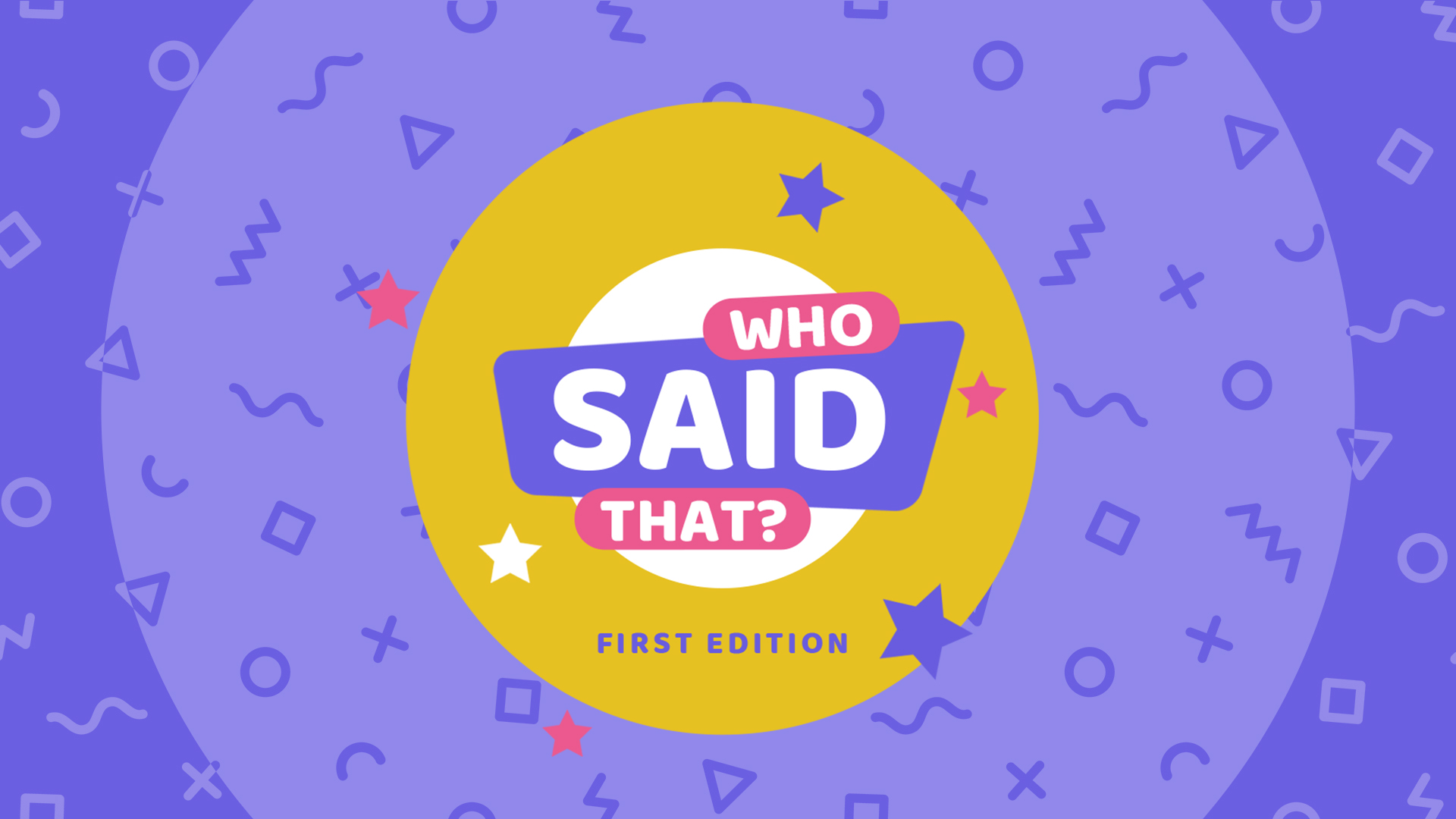 Game Who Said That First Edition Church Visuals GRAPHIC 