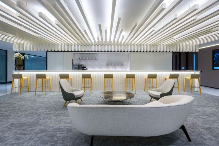 Luxury office design and build project showcasing bespoke fit out and branded interiors in Riyadh by CI