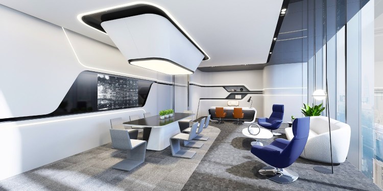 Luxury office design and build project showcasing bespoke fit out and branded interiors in Riyadh by CI