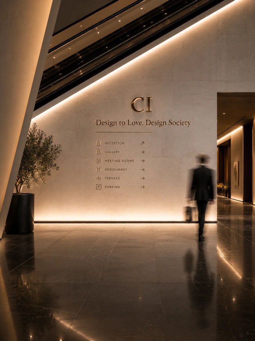 Brand integration, signage and wayfinding by House of Ci