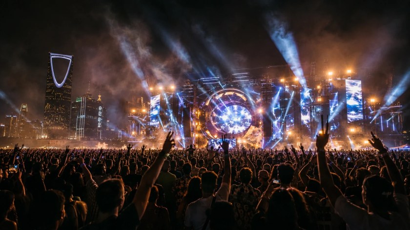Riyadh Music Festival — light, sound and crowd at festival scale