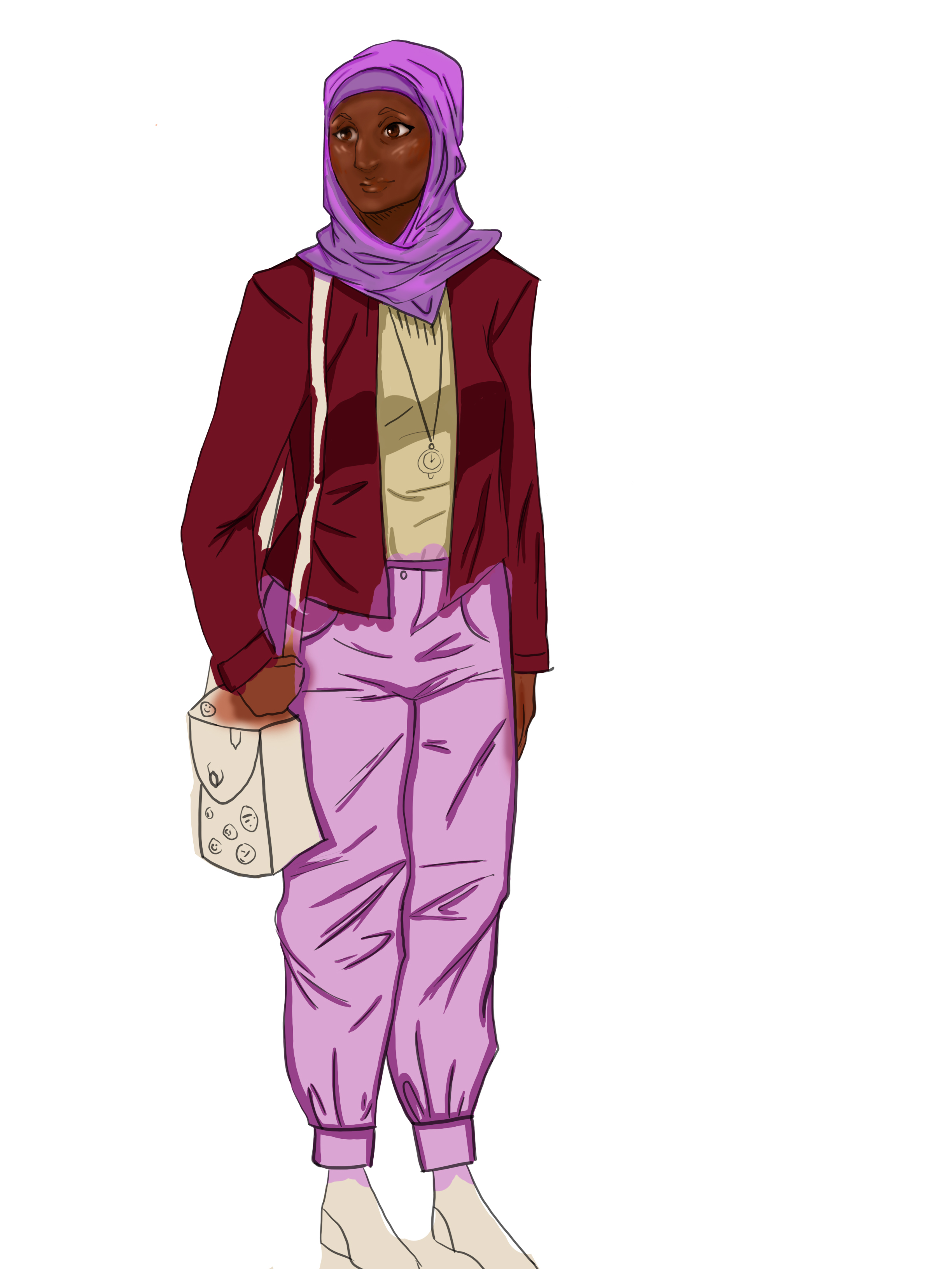 Tried colouring in a drawing. Fourth attempt