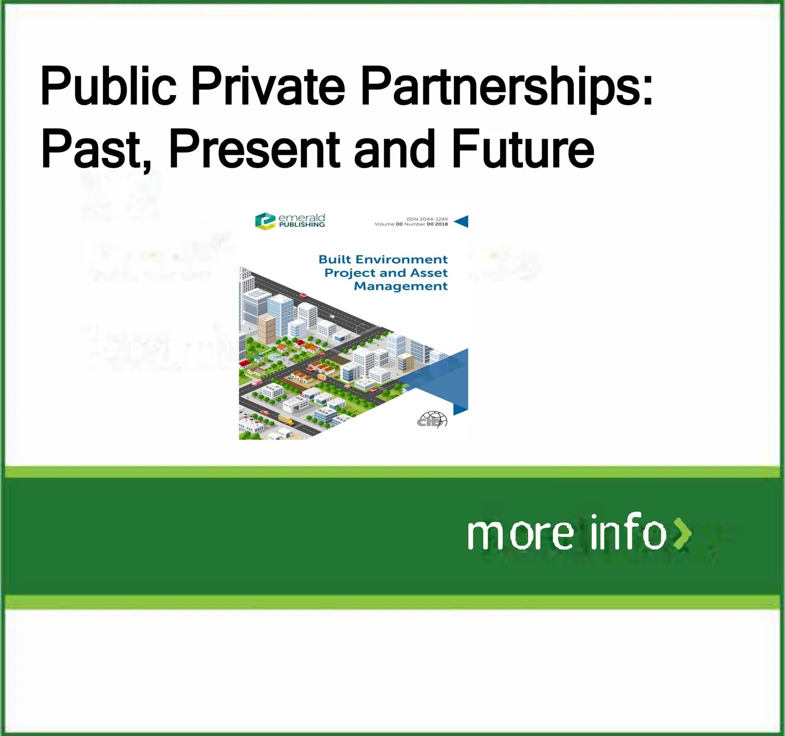 Public private partnerships: past, present and future