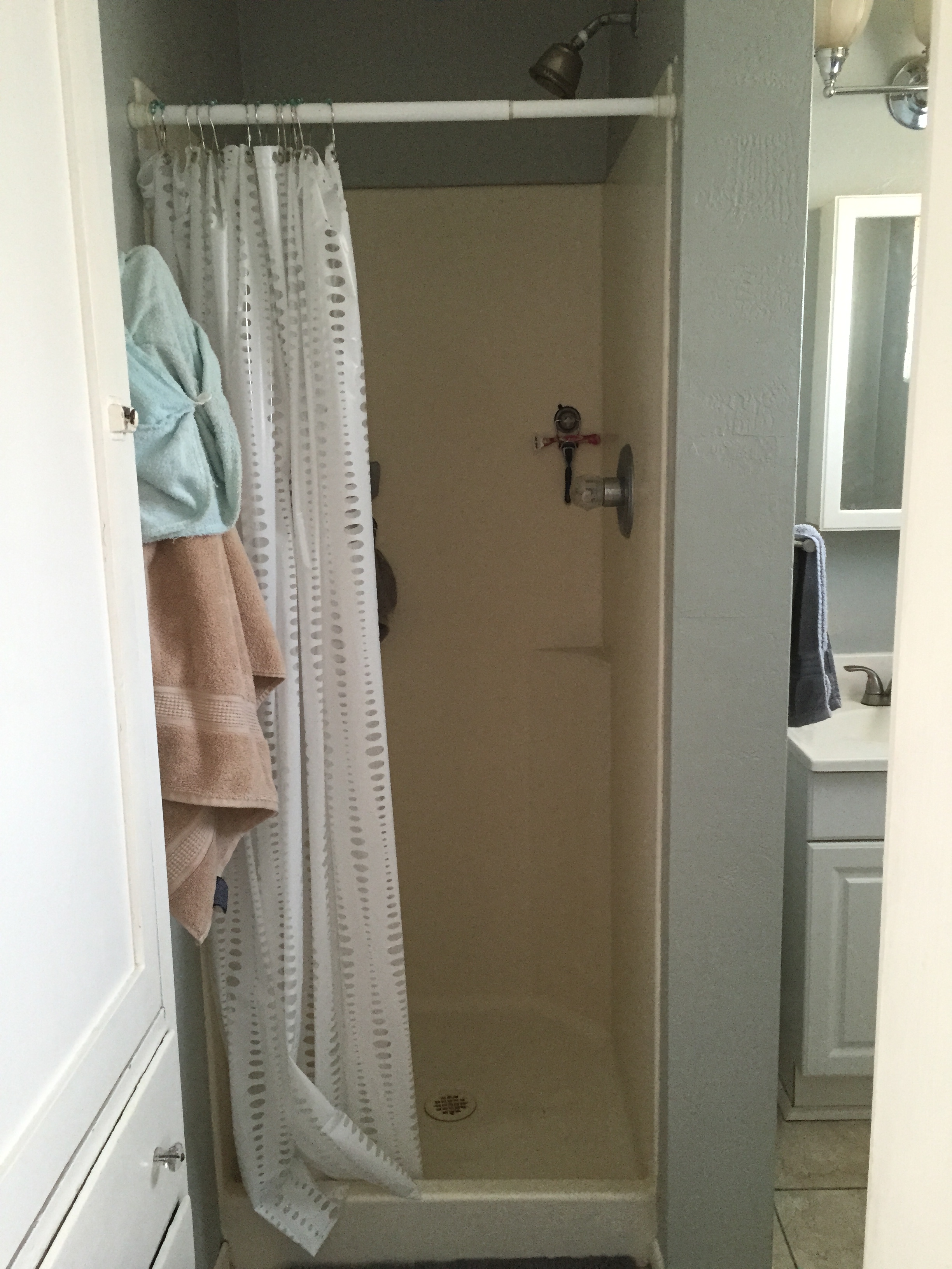 existing shower shower stall
