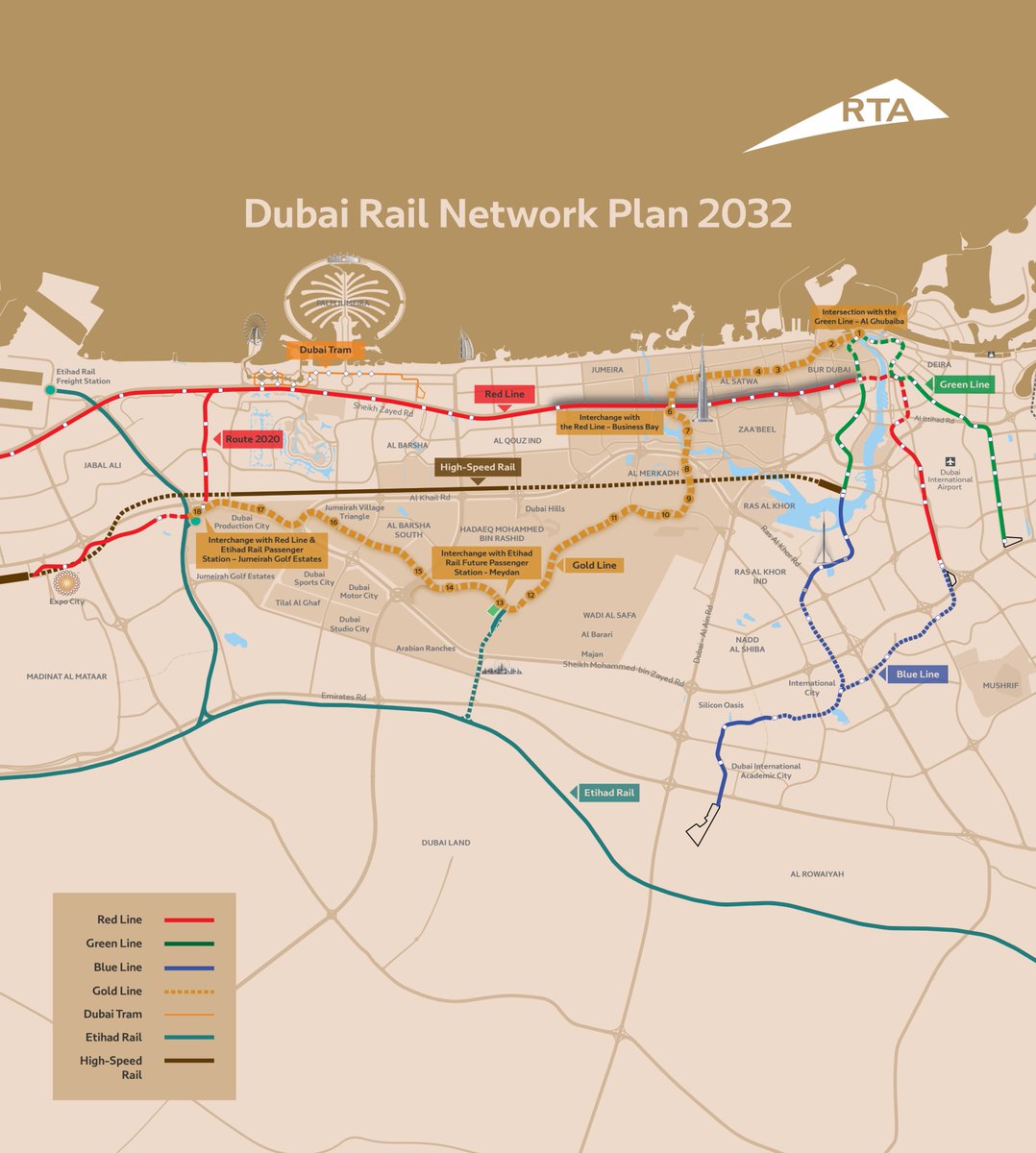 Dubai Metro line representing transport connectivity across key property investment areas